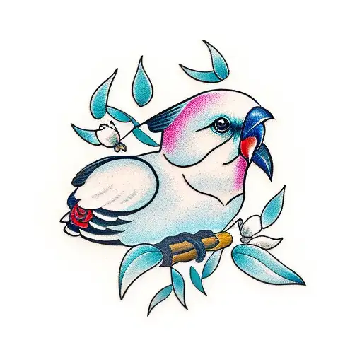 Love Bird With Dogwood