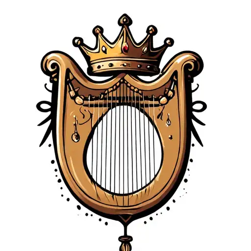 Harp With Crown Hanging H And R