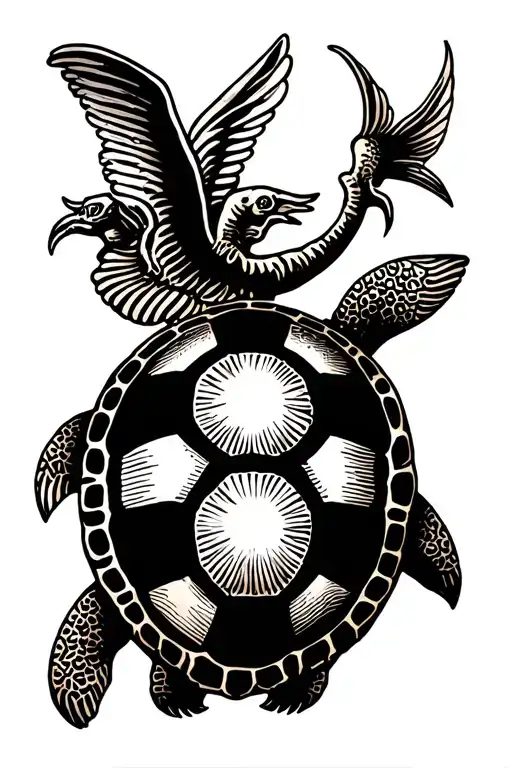 Navy Shellback Turtle Shell And Mermaids