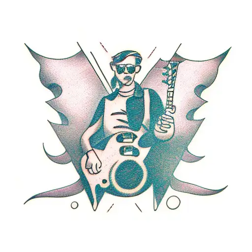 Playing Guitar Edge Of Blackhole