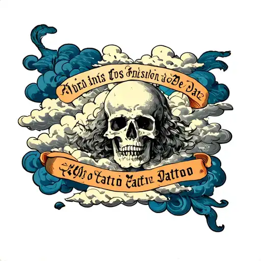 Clouds Surrounding With Names And Death Date