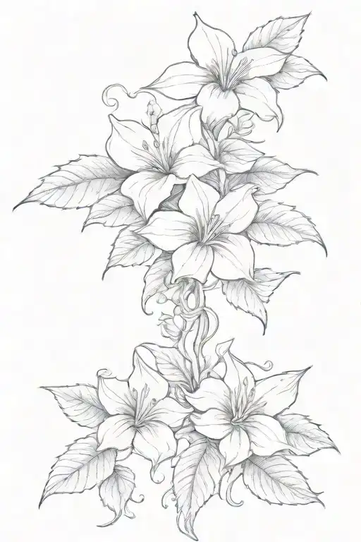 Long Thin Moonflower Vine