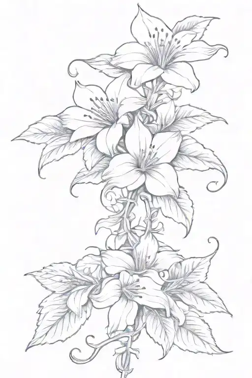 Long Thin Moonflower Vine