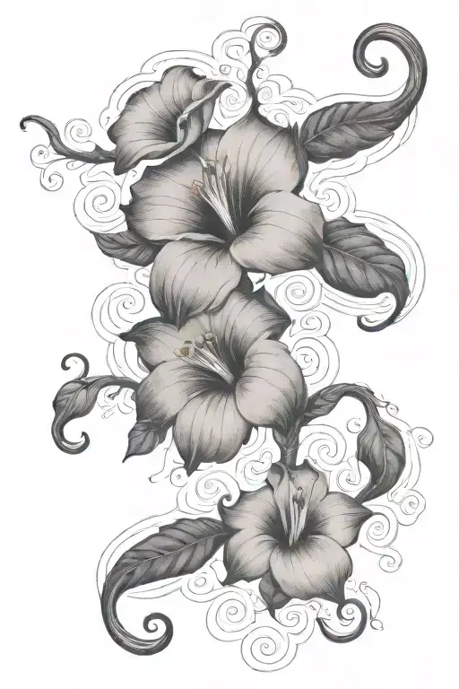 Long Thin Moonflower Vine