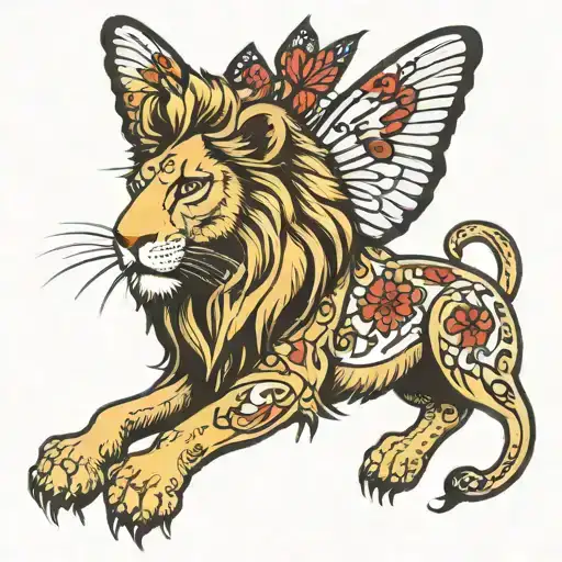 Lion With Butterfly Wings