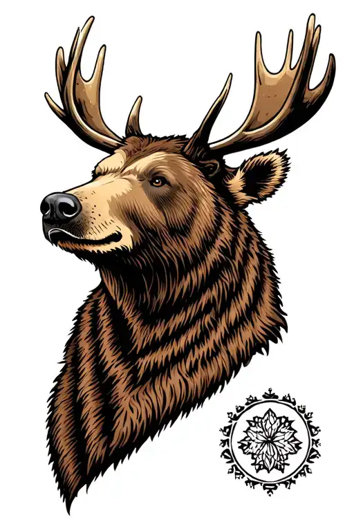 Bear Head And Moose Head