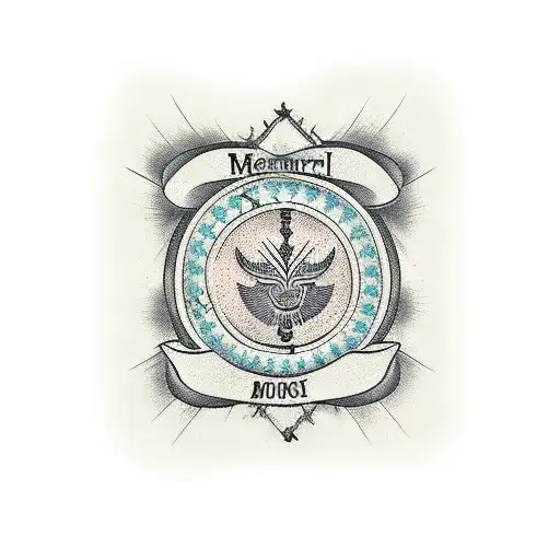 Memorial Tattoo Mum Black And White