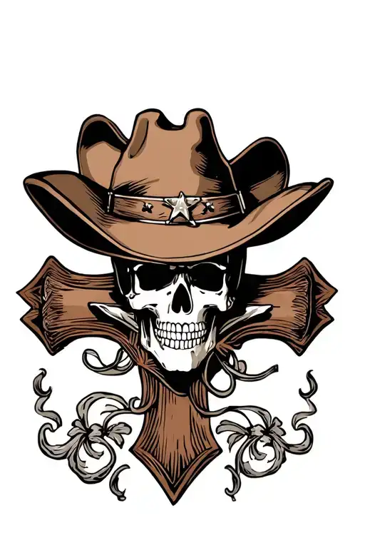 Cross With Cowboy Hat