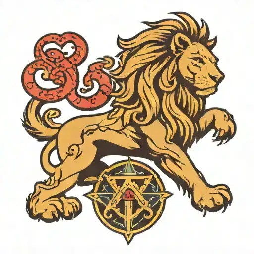 A Lion With The Mason Symbol