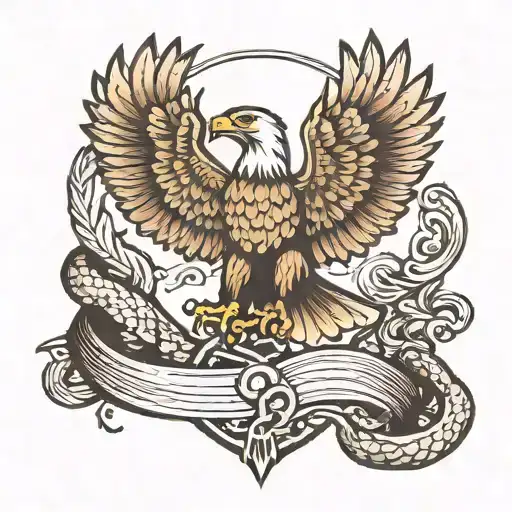 Eagle And Snake Fight