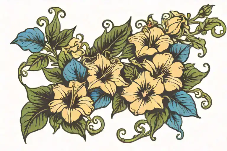 Swirling Morning Glory Vine