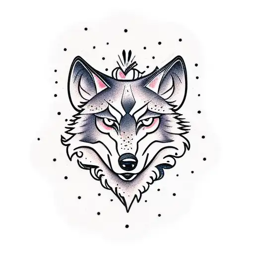 Neo Traditional Wolf With Popsicle