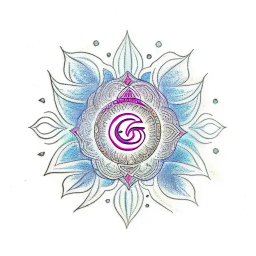 Indian Om Sign With A Cool Outline