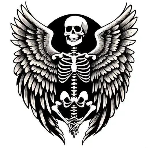 Skeleton With Wings