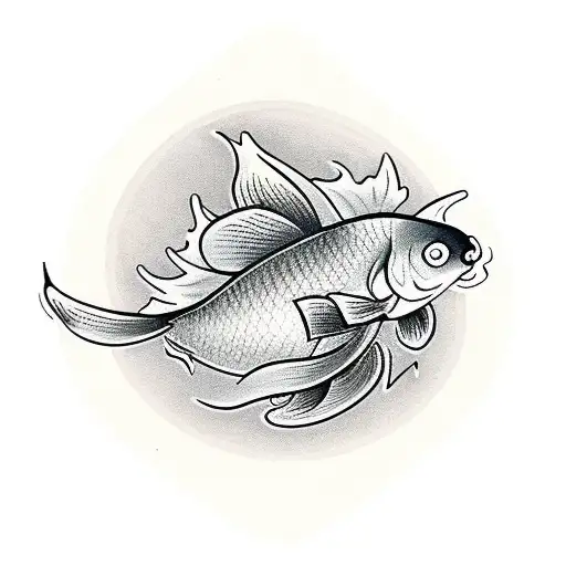 Carp Koi Black And White