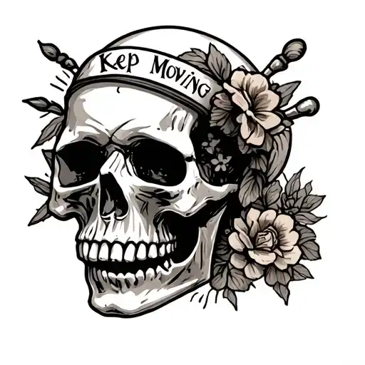 Skull Keep Moving Forward