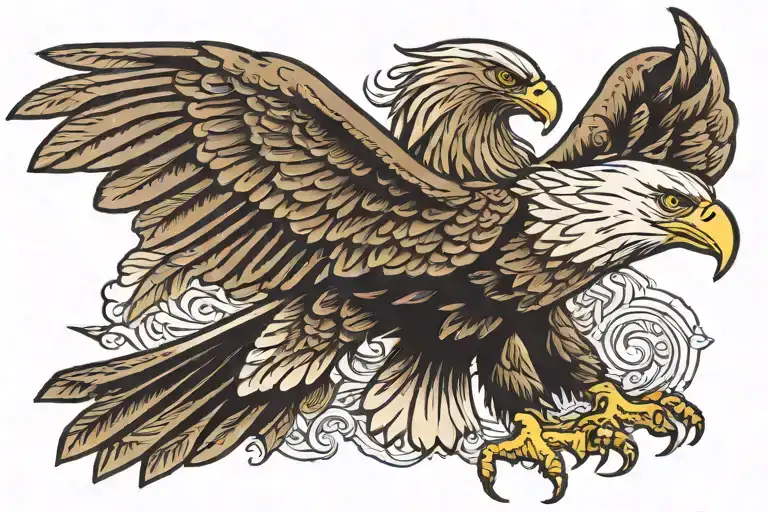 Eagle With Giant Wings