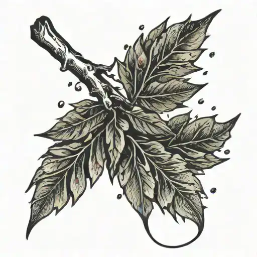 Autumn Tree Branch Rainy Weather Tackling