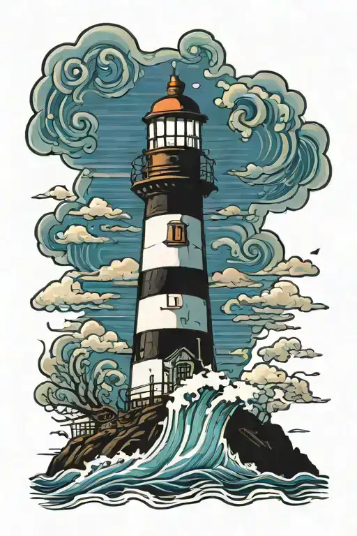 Lighthouse Stormy Condition