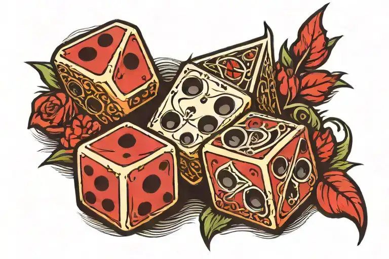 Dice With Cards On The Nec Sine Te