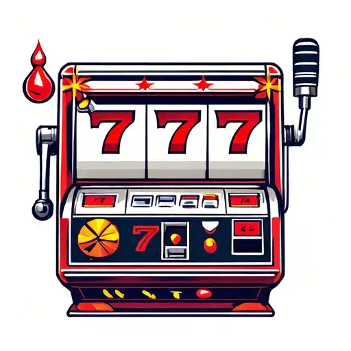 Slot Machine Rolling 777 Symbol Within