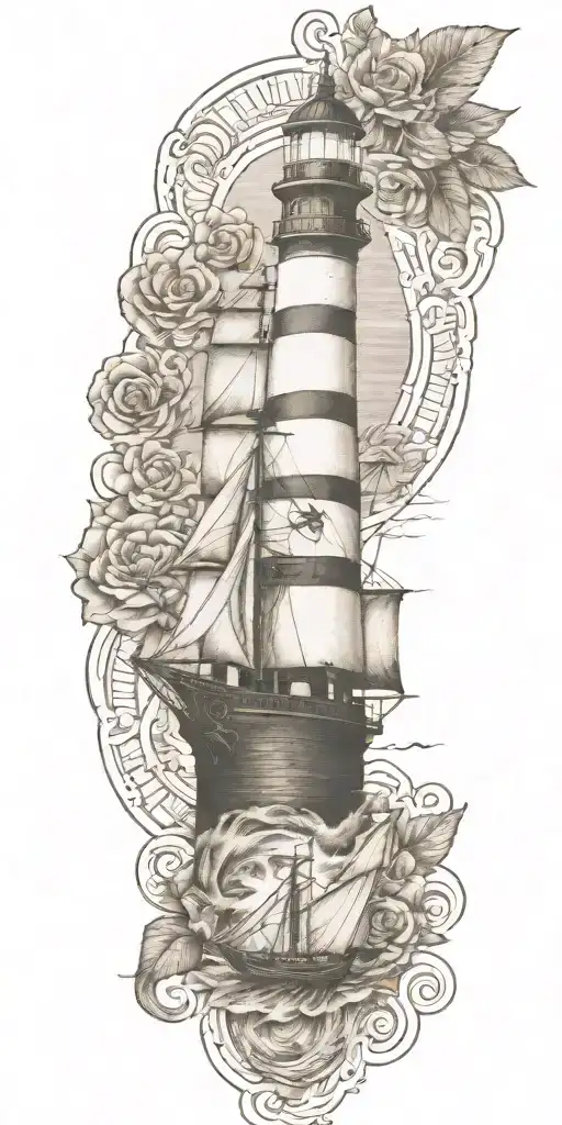 Ship And Lighthouse Separated