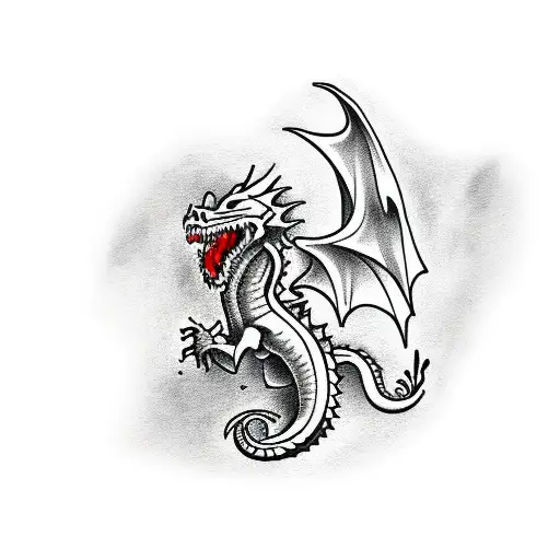 Grim Reaper Riding A Dragon Through A Mountain Pass