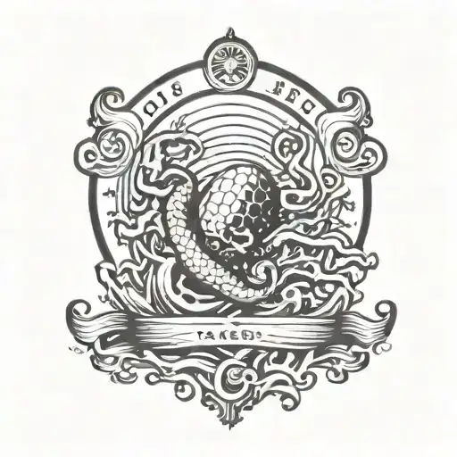 Cancer Zodiac With Waves Crashing