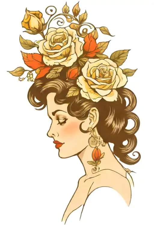 A Reminiscing Woman Without Flowers