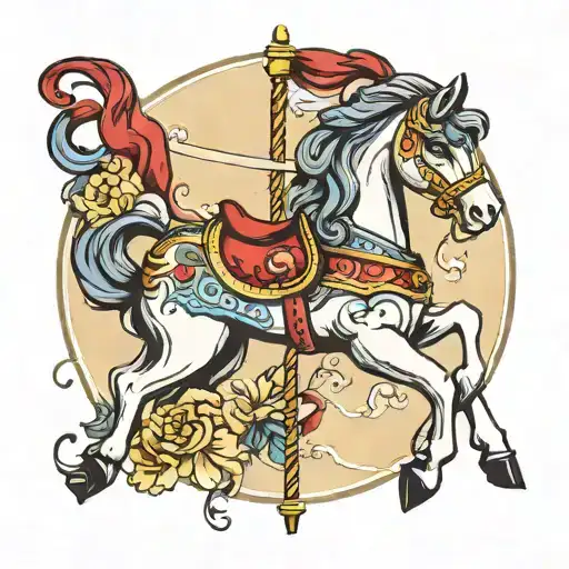 Carousel Horse With Bow