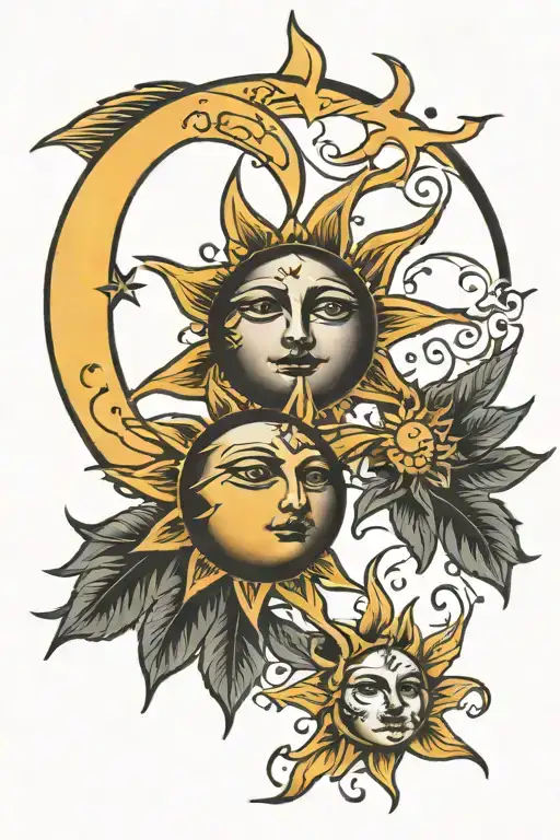Sun And Moon Intertwined