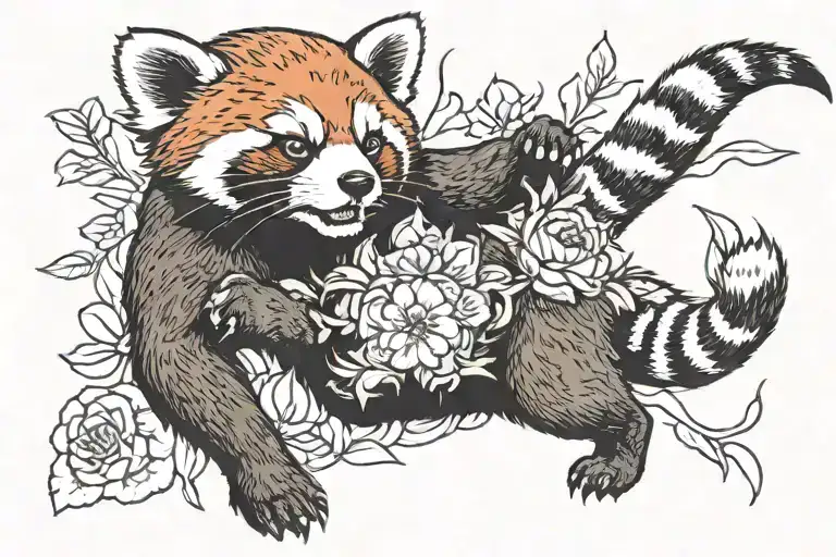 Red Panda Fighting A Quokka