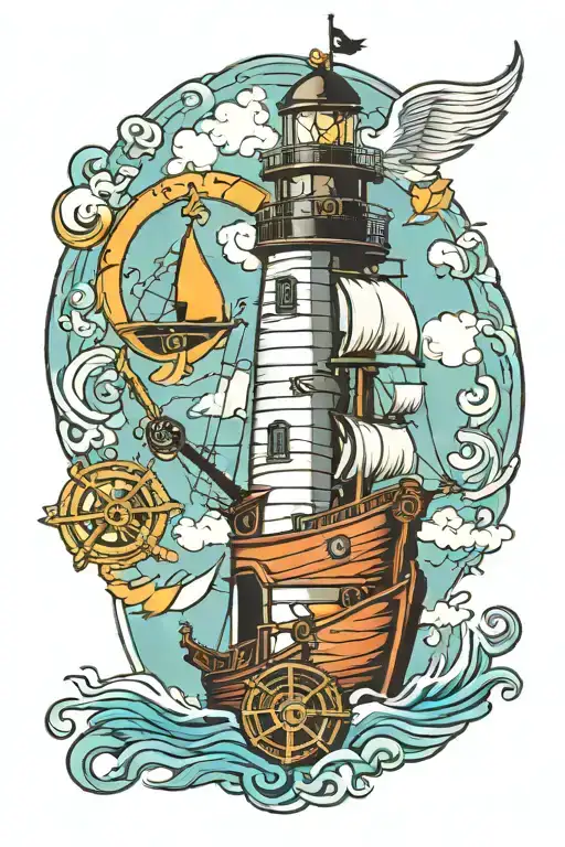 A Lighthouse That Is A Pirate Ship