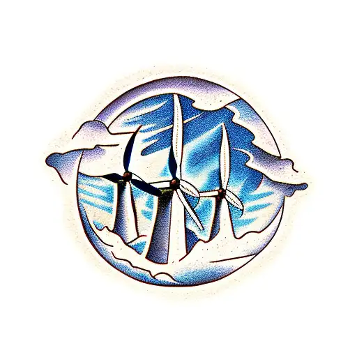 Wind Turbines Mountain