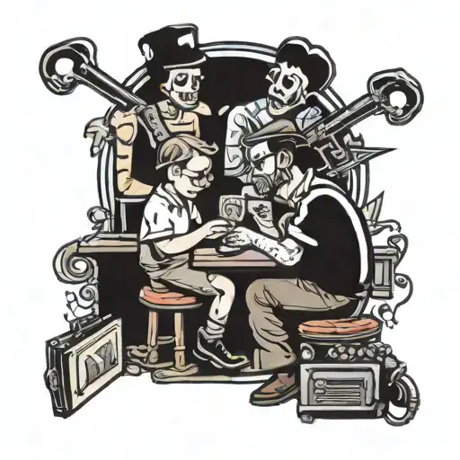 Father Tribute Playing Computer Games Together Representing Love