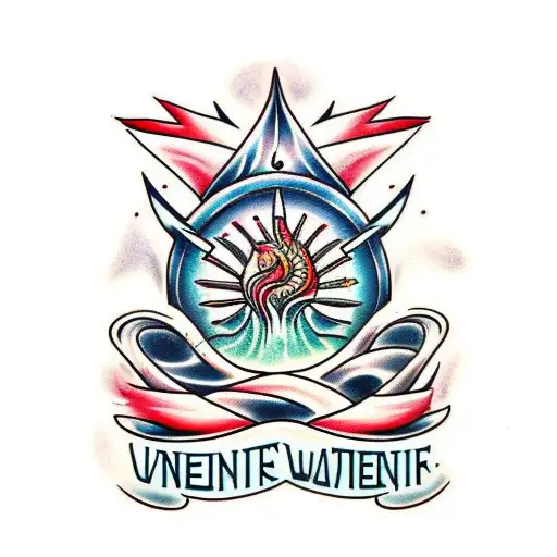 The Word Surrender With Ocean Waves