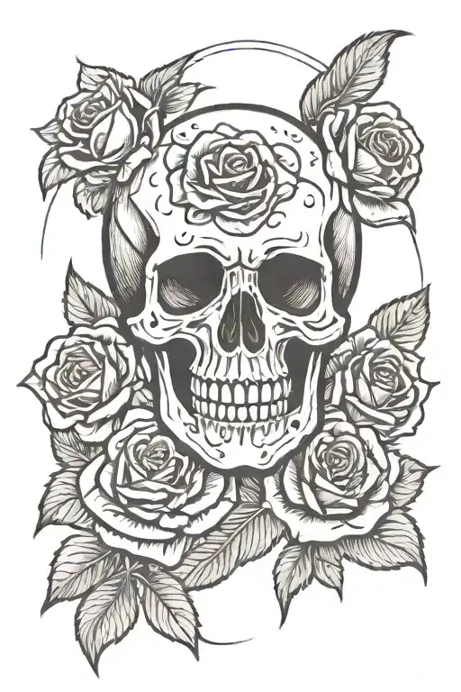 Skull And Rose