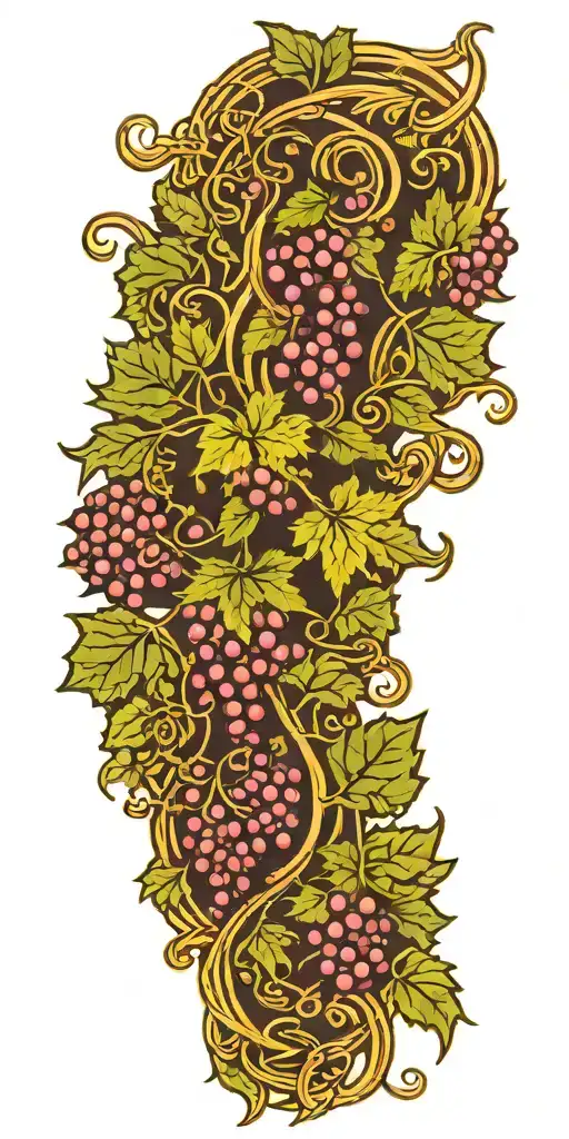 Grape Vine Wrapping With Knot Work
