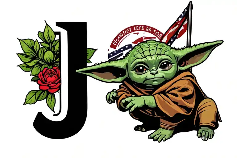 The Letter J And Baby Yoda