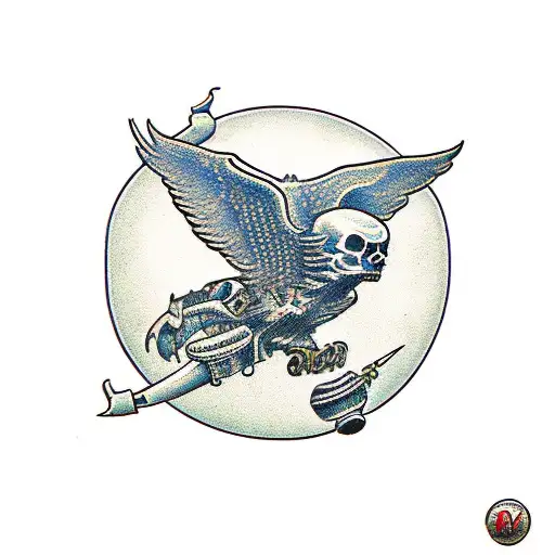 Airborne Skull And Wings