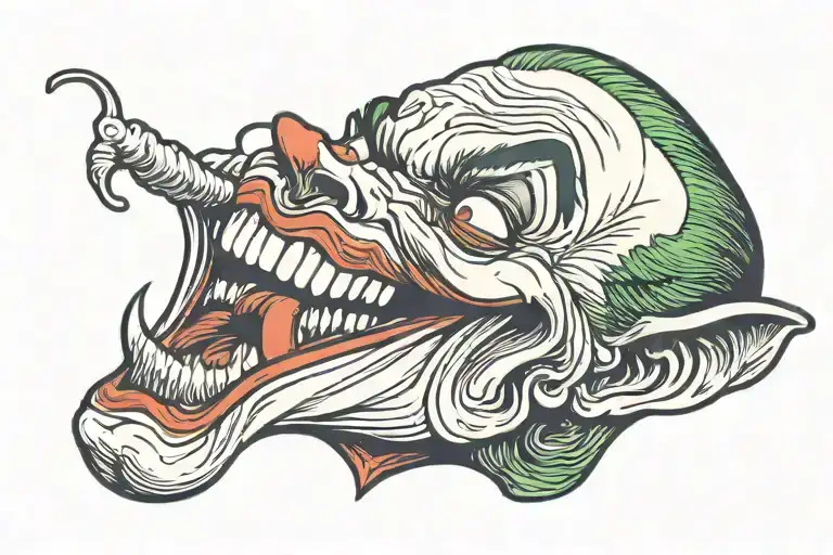 Joker Smile Mouth Open