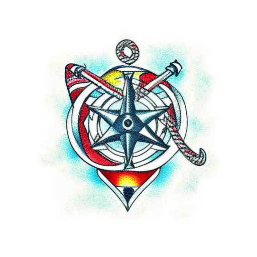 Us Navy Anchor And Crossed Cannon And Compass