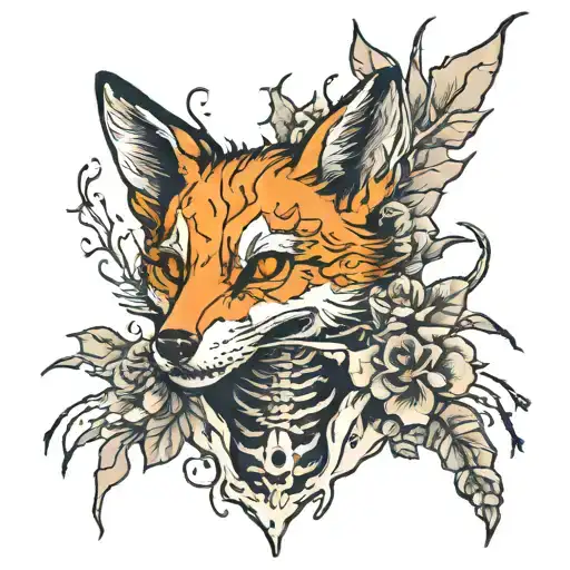 Decaying Fox Skeleton