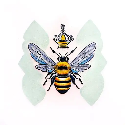 Bee Sitting On A Crown