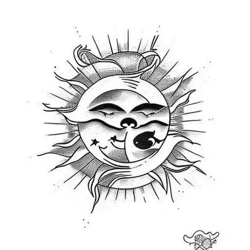 Sun Setting Over Grape Vines