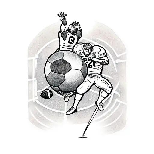 Football With The Name Walker Busting Out Of It