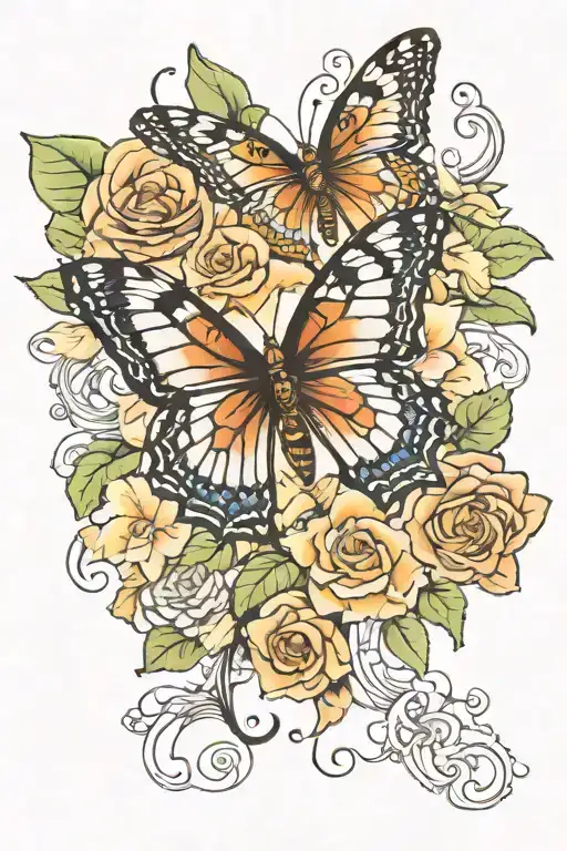 November Tribute Tattoo For Mom Tattoo Featuring A Butterfly