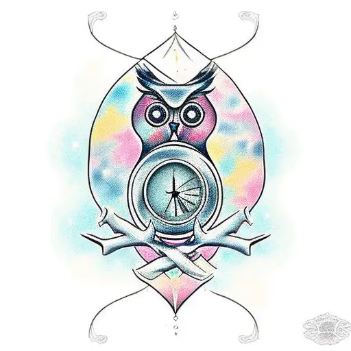 Owl With Hourglass Body