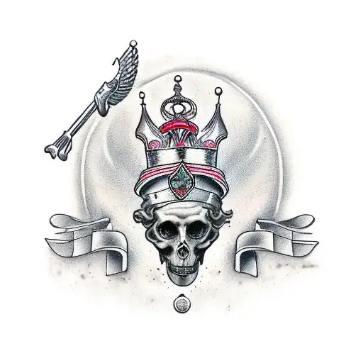 Greek Statue Holding A Melting Crown In Its Hand