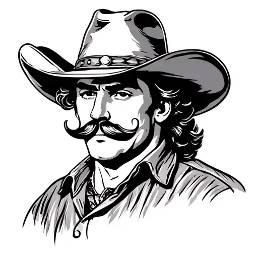 Cowboy With Mustache